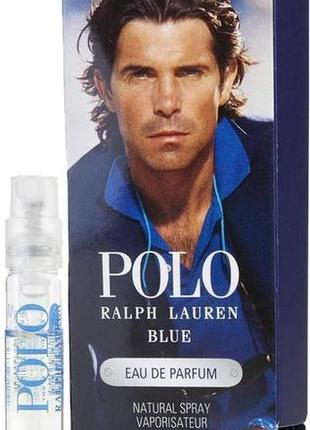 1, парфюмированная вода мужская ralph lauren polo blue 1.5 мл пробник оригинал