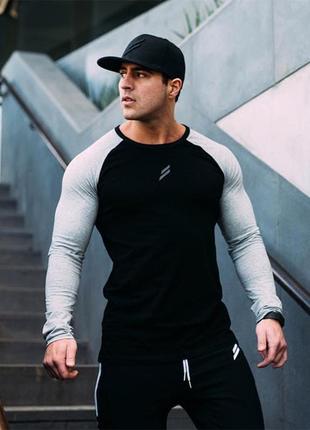 Чоловічий реглан, спортивна кофта, для бігу ,тренувальна бігова футболка на довгий рукав