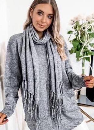Женский свитер с шарфом италия 🇮🇹