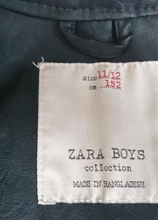 Шкіряна куртка zara boys collection, на зріст 152 см4 фото