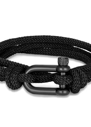 Браслет потрійний із паракорду обмотка з карабіном регульований (канат, шнур, мотузка, трос) 2, унісекс wuke
