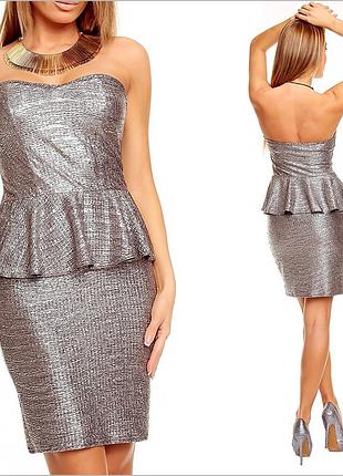 Вечірня срібна сукня 5