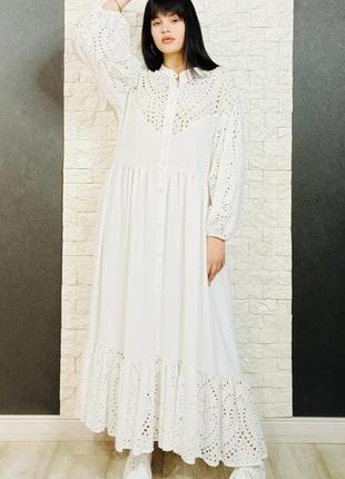 Платя сарафан сукня біла хлопкова з пршви 100 % cotton