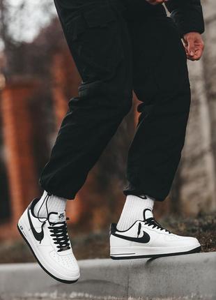 Nike air force 1 white black, кроссовки найк форс мужские, чоловічі кросівки найк форс