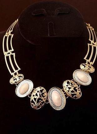 🏵️ошатне кольє персикове, нове!!! арт.4865-перс