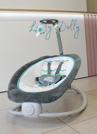 Шезлонг-гойдалка з вібро 6915 з народження