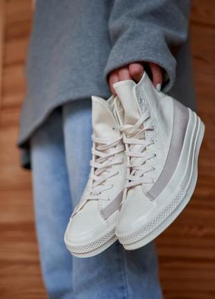 Жіночі кеди converse chuck taylor all star 70 beige4 фото