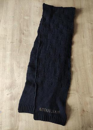Великий фірмовий в'язаний шарф armani jeans, оригінал.