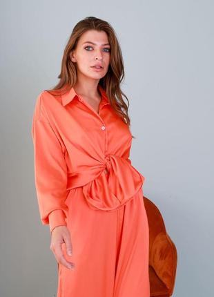 Оранжевий помаранчевий оранжевый домашній піжамний домашний пижамный костюм6 фото