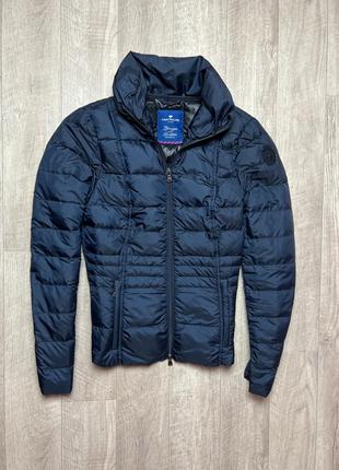Tom tailor микропуховик s женский синий стеганый