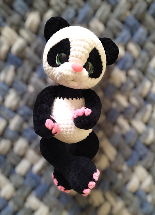 Панда іграшка амігурумі ручної роботи7 фото