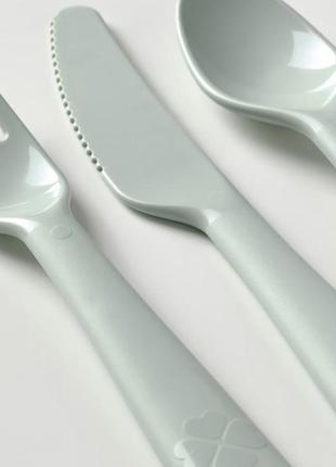 Набор детской посуды ikea kalas тарелка миска стакан столовые приборы