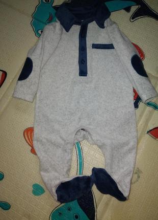 Теплий велюровий чоловічок на хлопчика