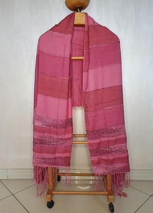 Большой розовый шарф