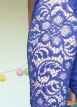 Красное синее платье с пышной юбкой