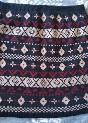 Вязаная мини юбка