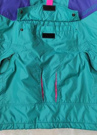 Винтажная теплая короткая куртка анорак утепленный деми зимний лыжная куртка с капюшоном оверсайз9 фото