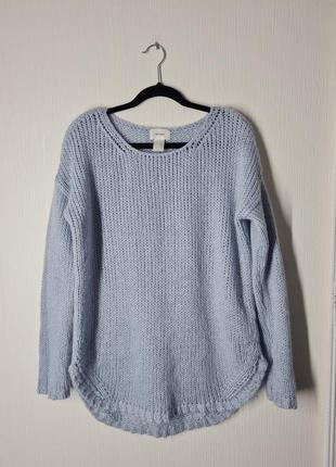 Мохеровый свитер небесно голубого цвета5 фото