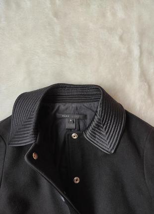 Черное короткое пальто пиджак жакет с пуговицами натуральный шерсть рукав 3\4 marc jacobs8 фото