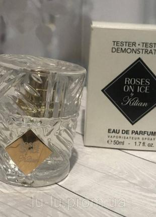 Tester kilian roses on ice 50 ml/мл мужские/женские духи тестер оаэ кориан роузес он айс