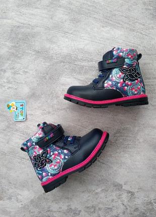 Зимові черевики для дівчинки, зимние детские ботинки, див.заміри в описі товару1 фото