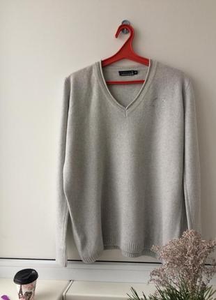 Пуловер серый кашемировый5 фото