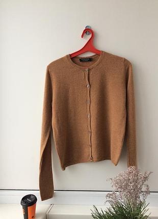 Женский коричневый кашемировый кардиган