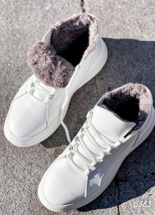 Ботинки женские белые зима2 фото