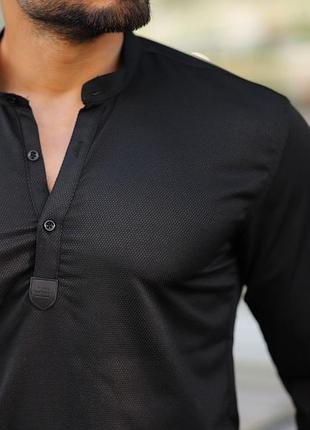 Стильная мужская рубашка белая/черная
