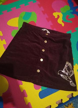 Актуальная юбка на кнопках паетки next h&m george