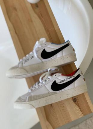 Женские молодежные кожаные кеды nike blazer low 🆕 найк блейзер