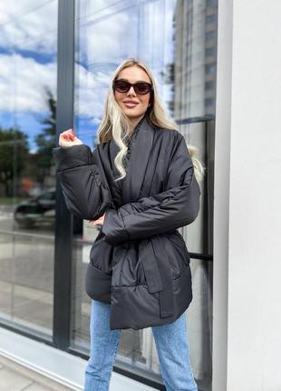Стильна тепла куртка кімоно