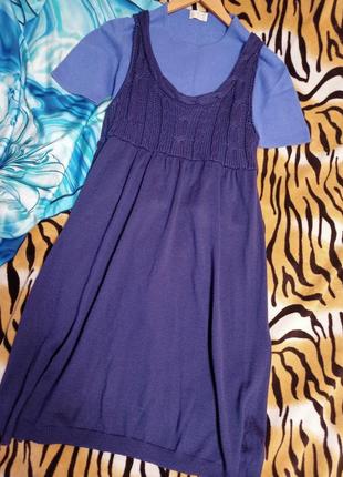 016-теплое платье-сарафан,в составе шерсть,40-48разм1 фото