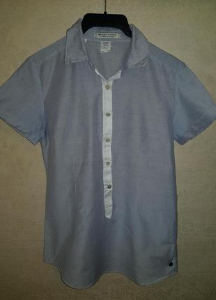 Стильна блуза сорочка теніска maison scotch шовк з бавовною
