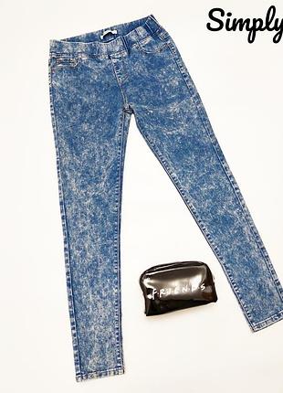 Жіночі сині джинси сліми на резинці від бренду simply