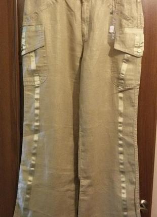 Штани літні amnezia, льон з напиленням, нові, 16р.