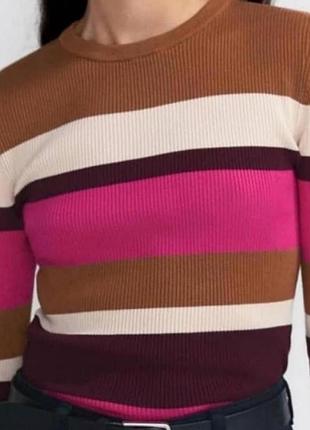 Яркий полосатый свитер zara5 фото