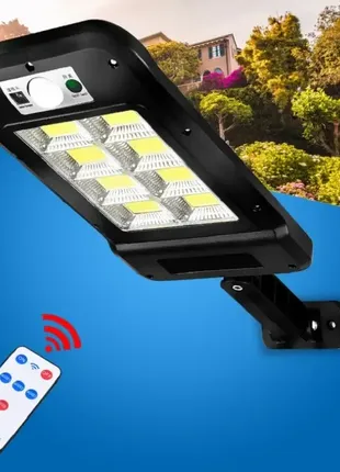 Ліхтар прожектор вуличний на сонячній батареї з датчиком руху solar induction street lamp tv00081 фото