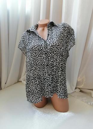 Блуза шифон пліссе леопардовий принтраспродажа блуза шифон плісе леопардовий принт