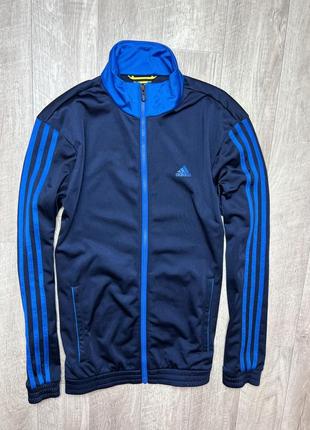 Adidas кофта s/m мужская худи темно-синяя спортивная