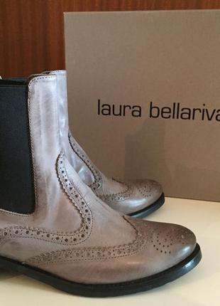 Нові жіночі ботильйони laura bellariva сірий черевики, італія burberry