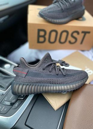 Мужские кроссовки adidas yeezy boost 350 v2 black full reflective 40-42-43-447 фото