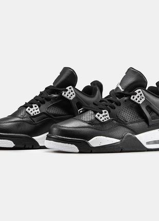 Мужские высокие кожаные кроссовки nike air jordan 4 #найк
