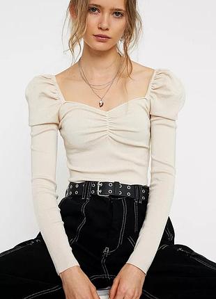 Стильна трендова кофта urban outfitters xs/s топ с пышными рукавами