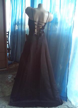 Королевское роскошное платье в пол со шлейфом3 фото