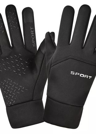 Зимние водонепроницаемые мужские перчатки с тачскрином, светоотражающие, велосипедные, унисекс