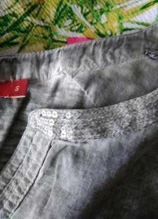 Р 8-10/42-44-46 легка сіра футболка кофта блуза сорочка в паєтках edc4 фото
