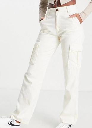 Летние джинсы карго с карманами из тонкого денима2 фото
