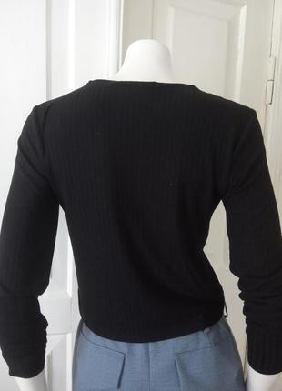 Чорний короткий пуловер,na-kd,l2 фото