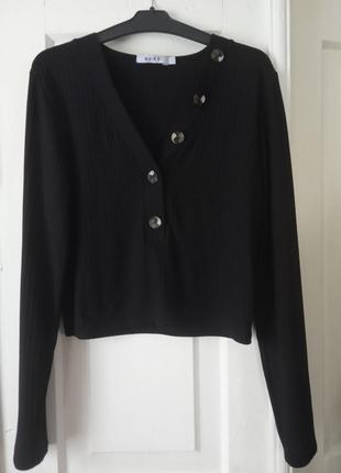 Чорний короткий пуловер,na-kd,l3 фото